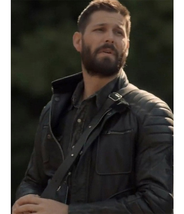 Casey Deidrick Wedding Season Black Leather Jacket Free Shipping