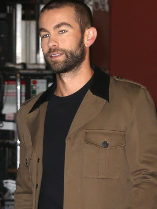 Chace Crawford Vintage Brown Wool Jacket Christmas Sale
