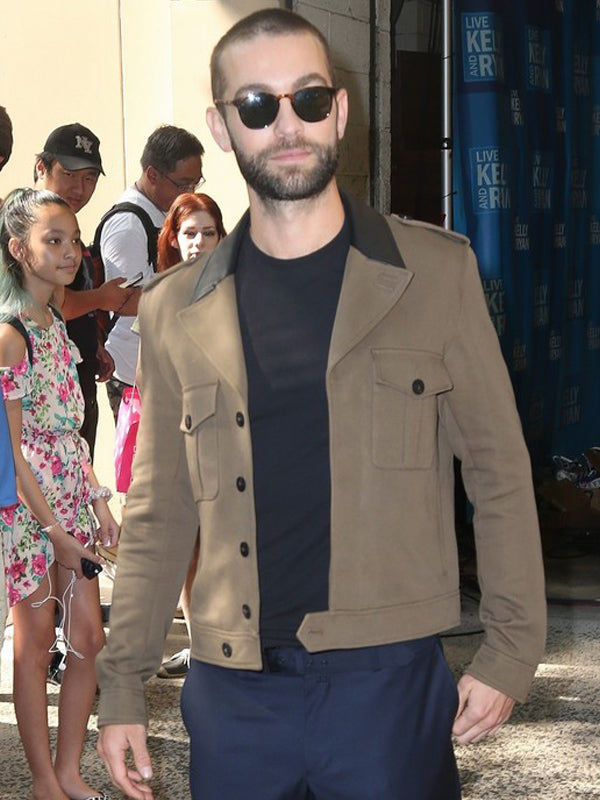 Chace Crawford Vintage Brown Wool Jacket New Year Sale