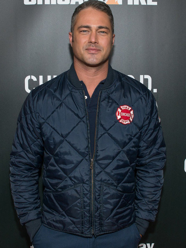 Chicago Fire Taylor Kinney Blue Puffer Jacket Shop now