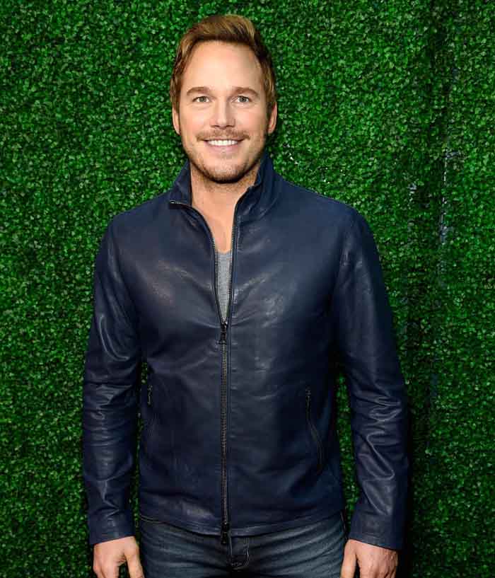 Chris Pratt Premiere Classic Blue Leather Jacket Gifts for Him