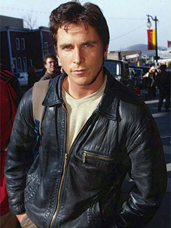 Christian Bale American Psycho Leather Jacket Shop now Winter Sale