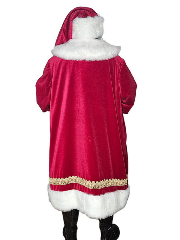 Christmas Bad Santa Claus Red Velvet Winter Coat Free Shipping UK USA Canada