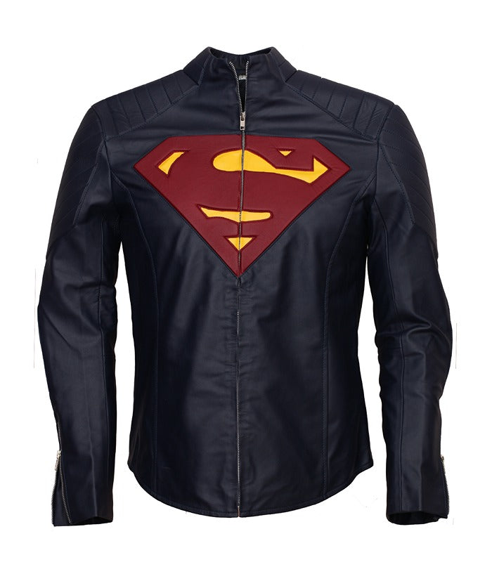 Clark Kent Man Of Steel Blue Superman Leather Jacket Costume Cosplay Costume Comics DC