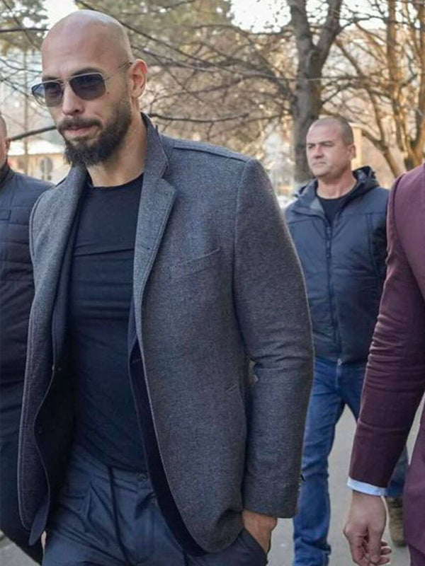 Cobra Top G Andrew Tate Gray Wool Blazer Sale
