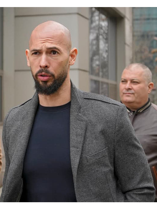 Cobra Top G Andrew Tate Gray Wool Blazer on Sale