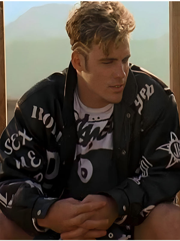 Cool as Ice Johnny Black Bomber Leather Jacket Shop now