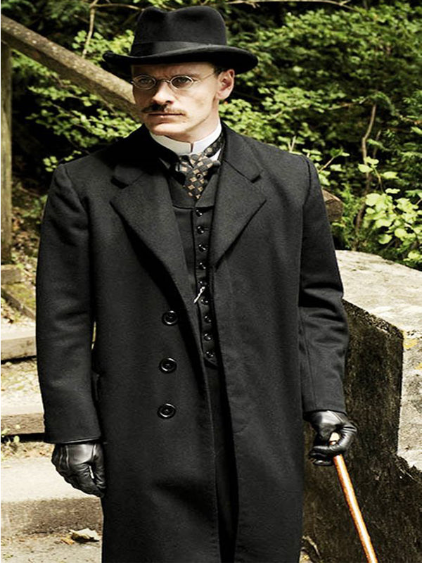 Dangerous Method Michael Fassbender Black Wool Coat