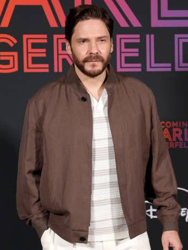 Daniel Bruhl Premiere Brown Cotton Jacket