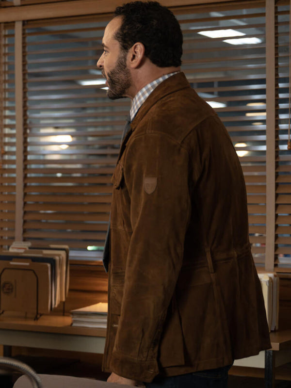 Detective Karadec High Potential Leather Suede Jacket Sale