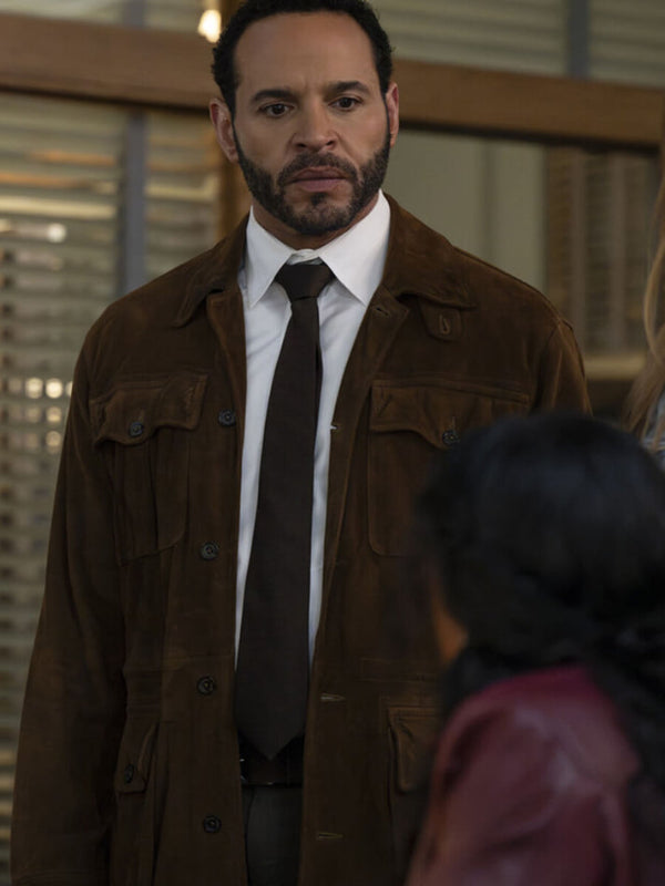 Detective Karadec High Potential Leather Suede Jacket Shop now