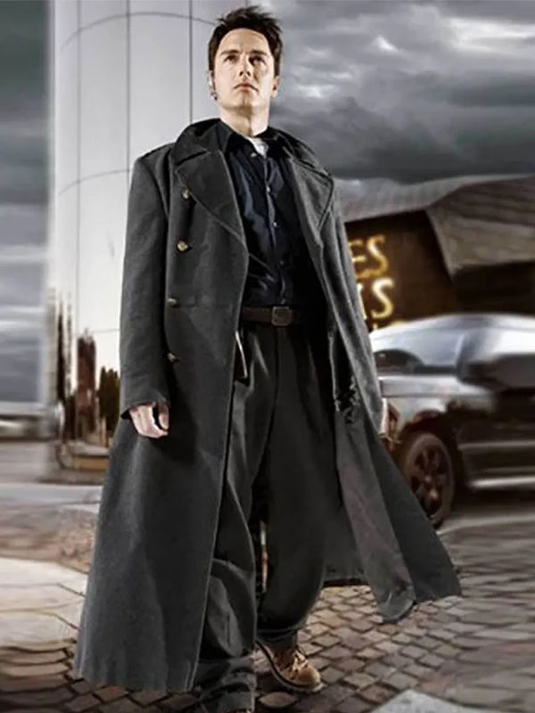 Doctor Who Captain Jack Harkness Gray Wool Coat Buy now