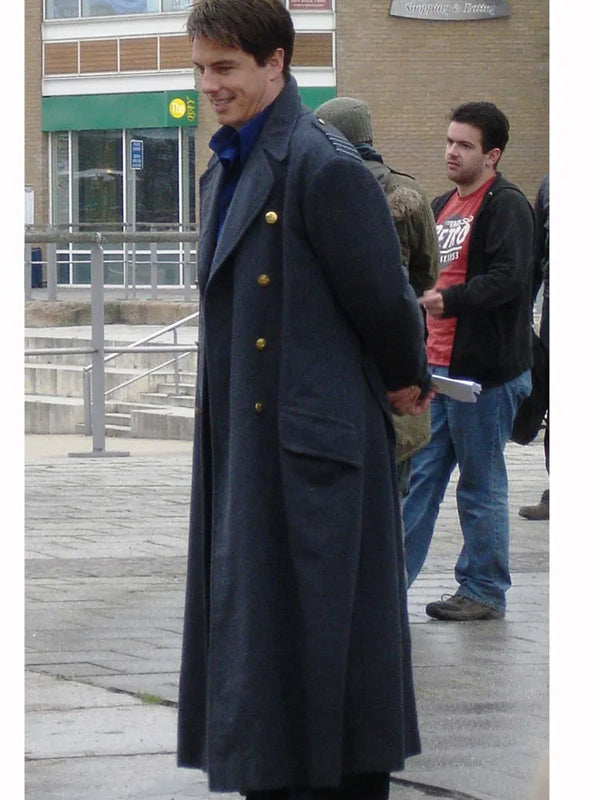 Doctor Who Captain Jack Harkness Gray Wool Coat Shop now