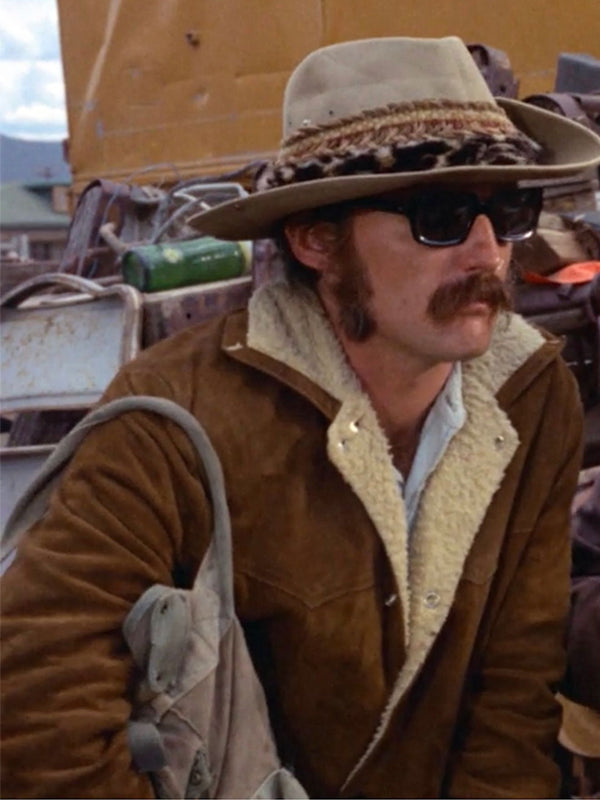 Easy Rider Dennis Hopper Brown Suede Leather Shearling Jacket Buy now