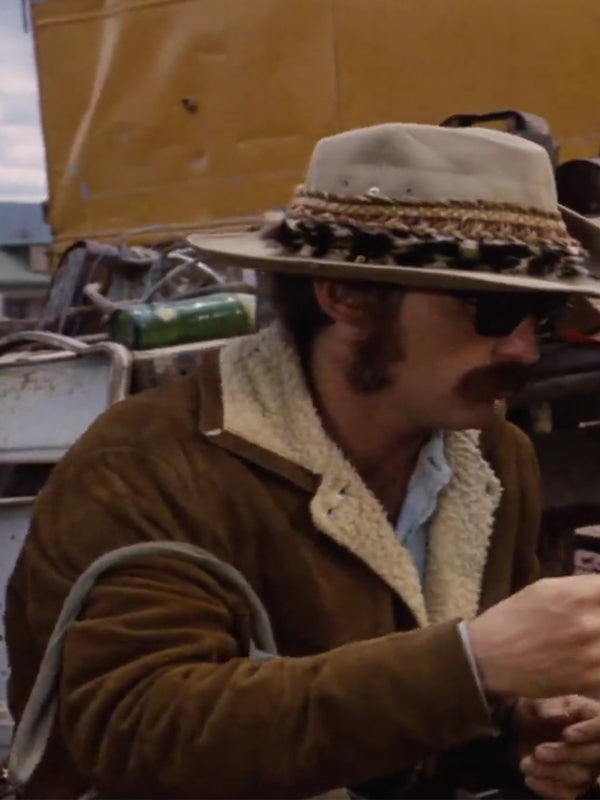 Easy Rider Dennis Hopper Brown Suede Leather Shearling Jacket Shop now