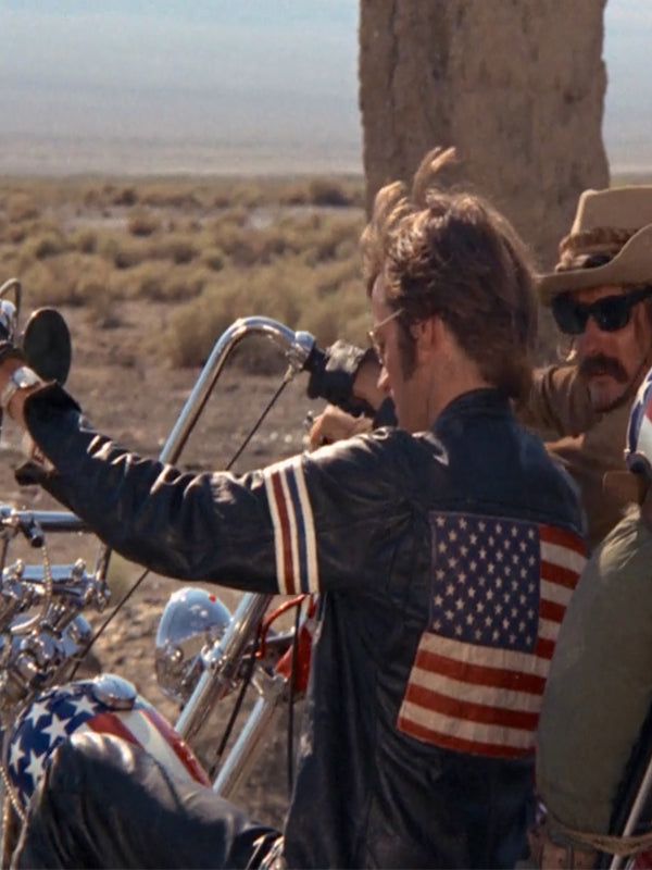 Easy Rider Peter Fonda Vintage Black Leather Jacket Buy now