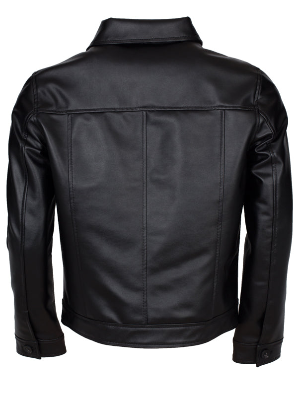 Elvis Presley King Of Rock Black Leather Jacket Gifts For him