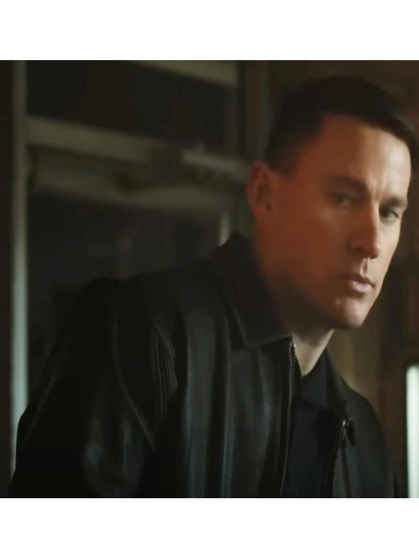 Fly Me To The Moon Channing Tatum Black Leather Jacket Black Friday Sale