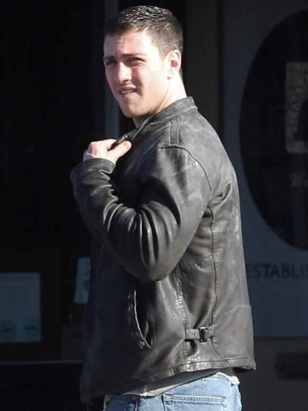 Godzilla Aaron Taylor Johnson Black Leather Jacket Hot Sale