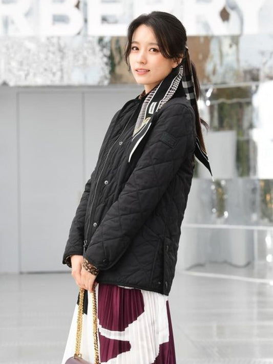 Han Hyo Joo Korean Quilted Black Cotton Jacket Buy now