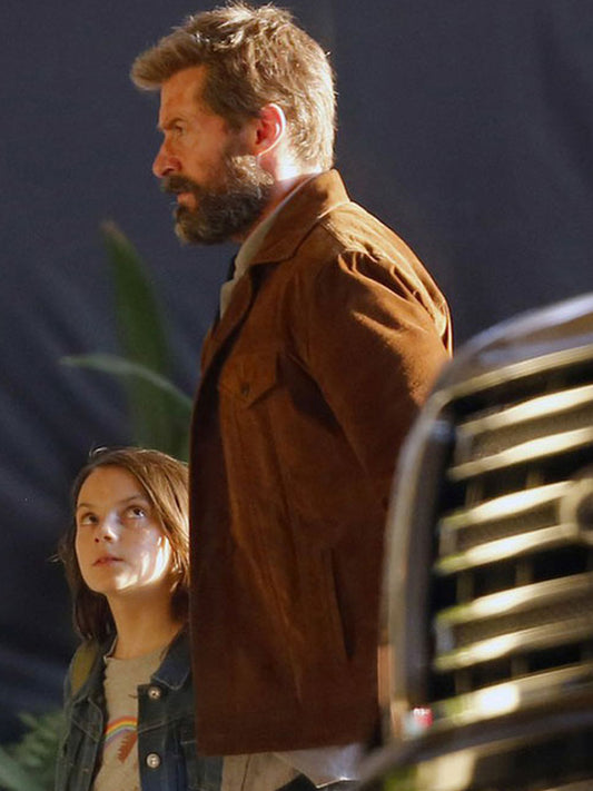 Hugh Jackman Logan Wolverine Brown Suede Jacket Black Friday Sale