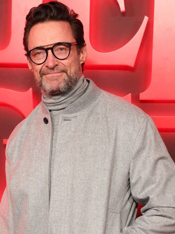 Hugh Jackman Vintage Wool Gray Jacket Sale