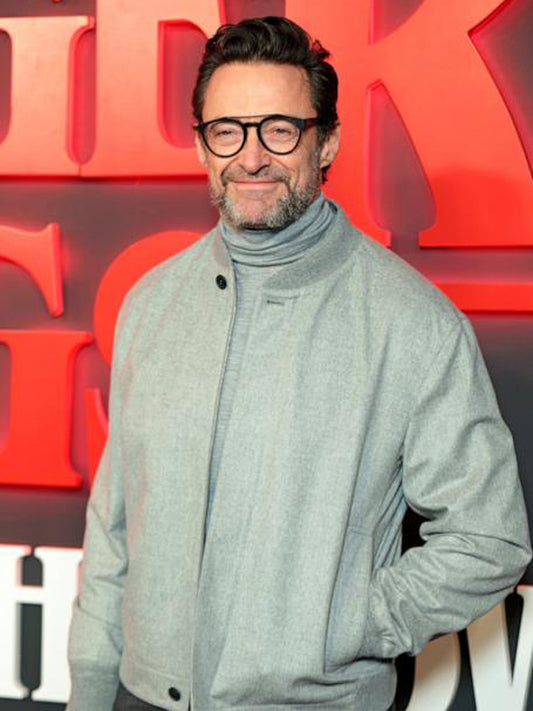 Hugh Jackman Vintage Wool Gray Jacket Winter Sale