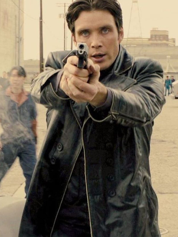 In Time Cillian Murphy Leather Black Coat Gifts For Him
