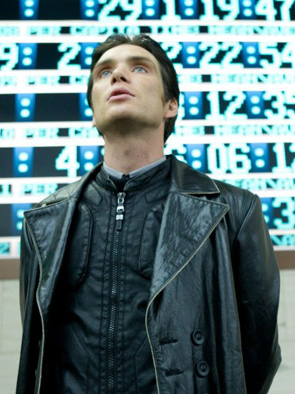 In Time Cillian Murphy Leather Black Coat Shop now