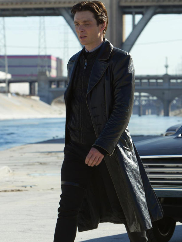 In Time Cillian Murphy Leather Black Coat