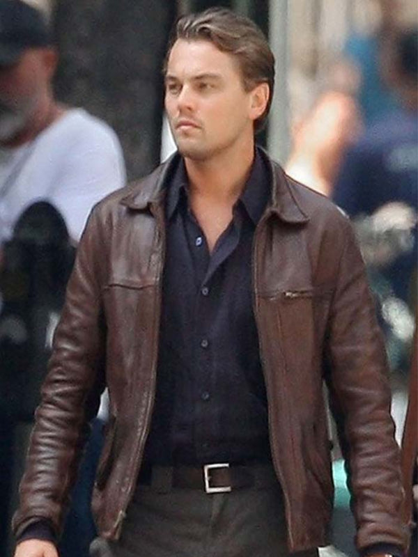 Inception Leonardo Di Caprio Brown Leather Jacket Gifts For Him