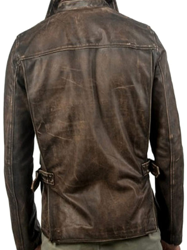 Indiana Jones and The Dial Of Destiny Distressed Leather Jacket Black Friday sale