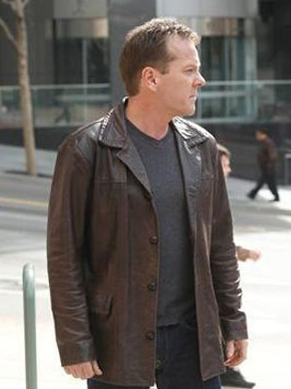 Jack Bauer 24 Legacy Brown Leather Coat Christmas Sale