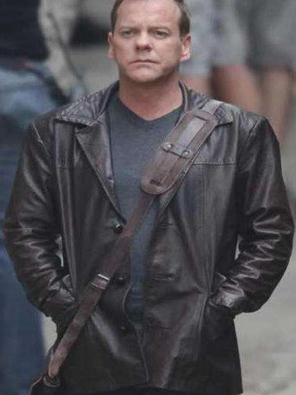 Jack Bauer 24 Legacy Brown Leather Coat UK USA Canada