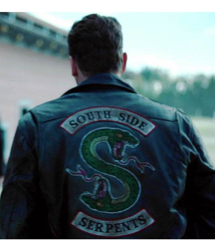 Jughead Jones Southside Serpents Snake Riverdale Black Leather Jacket Buy now