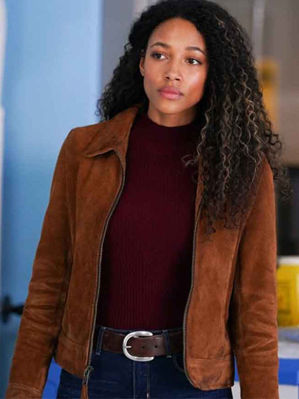 Kylie Bunbury Big Sky Brown Suede Jacket