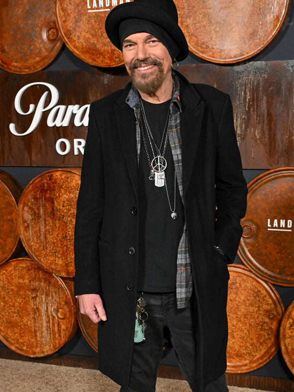 Landman Billy Bob Thornton Black Wool Coat