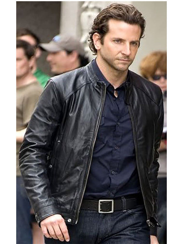 Limitless Bradley Cooper Biker Black Leather Jacket USA Sale Halloween