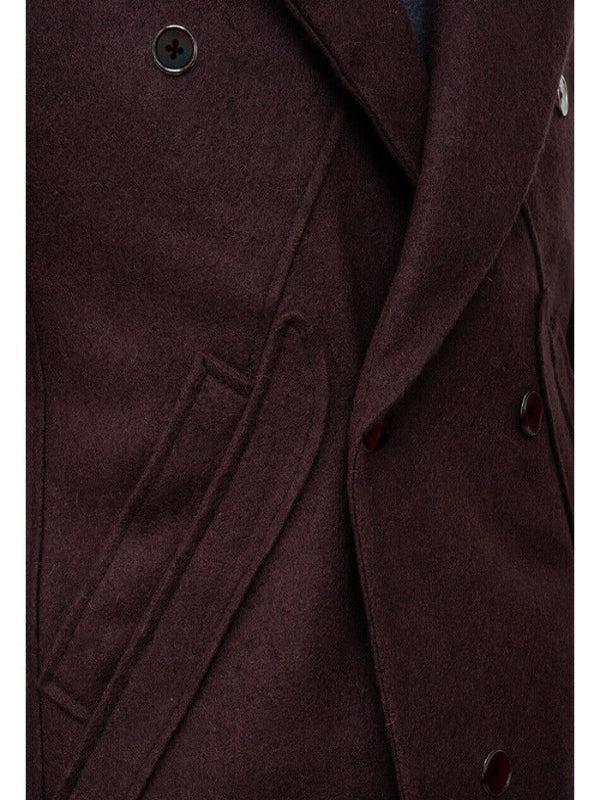 Loki Season 2 Tom Hiddleston Brown Wool Pea Coat Celebrity Style wear