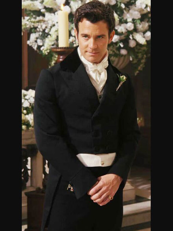 Luke Thomson Benedict Bridgerton Black Wool Tailcoat