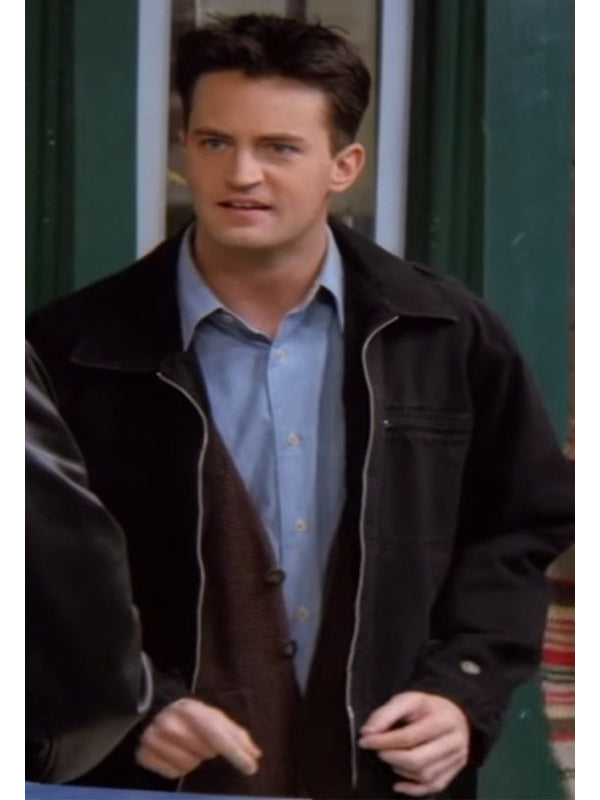 Matthew Perry TV Series Friends Black Cotton Jacket Gifts For Him