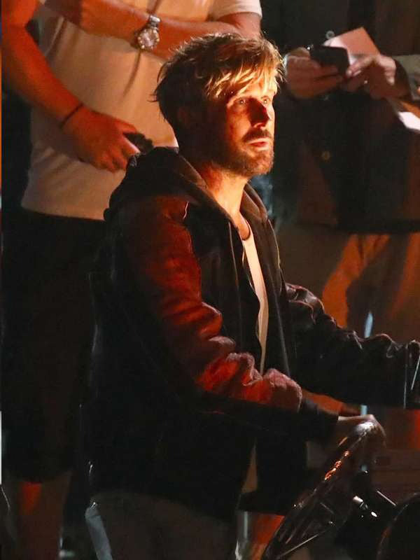 Miami Vice The Fall Guy Ryan Gosling Black Leather Jacket Shop now