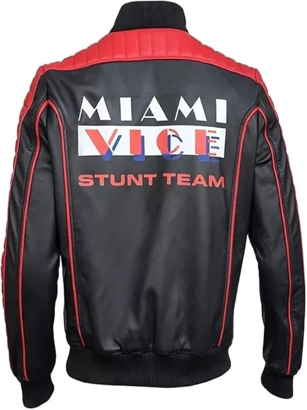 Miami Vice The Fall Guy Ryan Gosling Black Leather Jacket Spring Sale