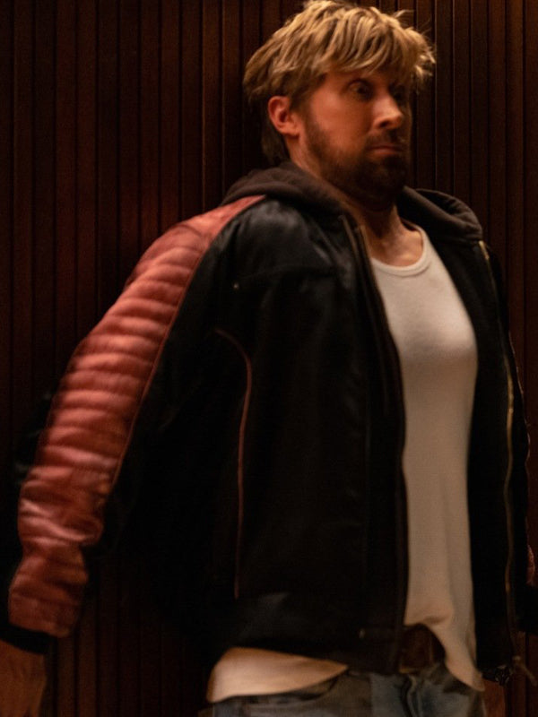 Miami Vice The Fall Guy Ryan Gosling Black Leather Jacket USA UK Free Shipping