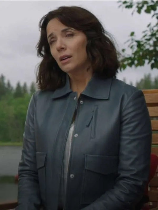 Michelle Morgan Heartland Classic Black Leather Jacket Black Friday Sale