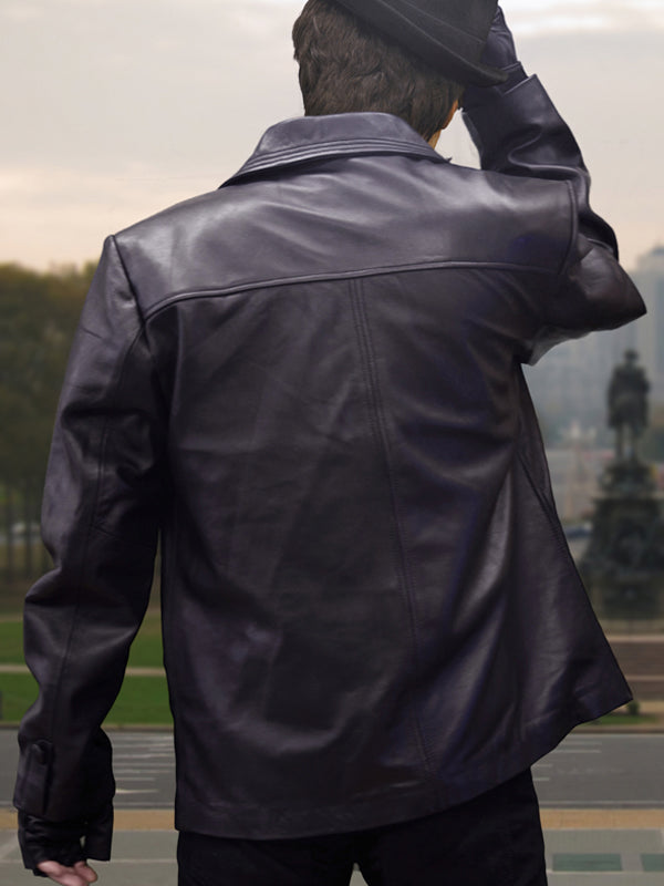 Rocky Sylvester Stallone Black Leather Coat Black Friday Sale