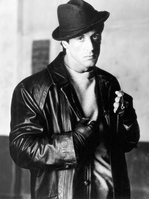 Rocky Sylvester Stallone Black Leather Coat Shop now