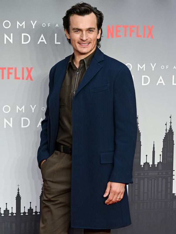 Rupert Friend Anatomy Of A Scandal Wool Coat Winter Sale