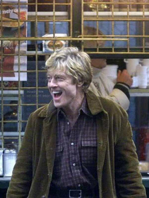 Robert Redford Spy Game Brown Corduroy Coat