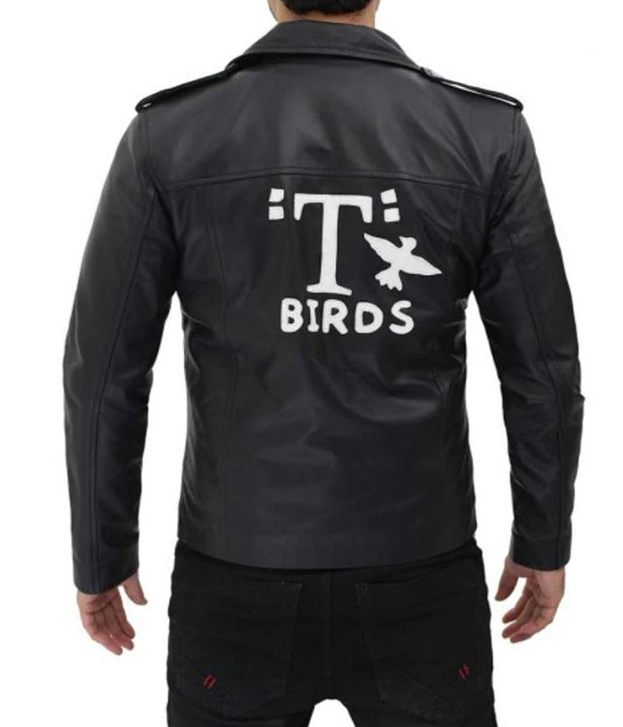 T Birds Grease Danny Zuko Biker Leather Jacket Sale